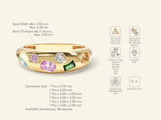 Bold Multistone Promise Ring