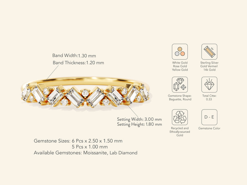 Multi Stone Wedding Band