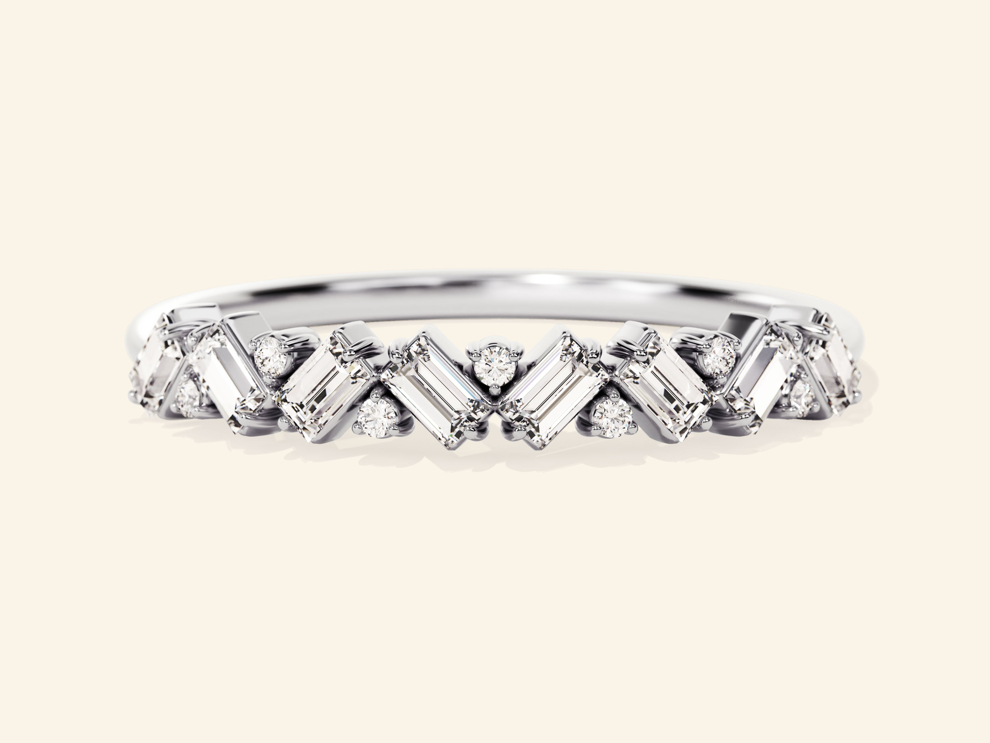 Multi Stone Wedding Band