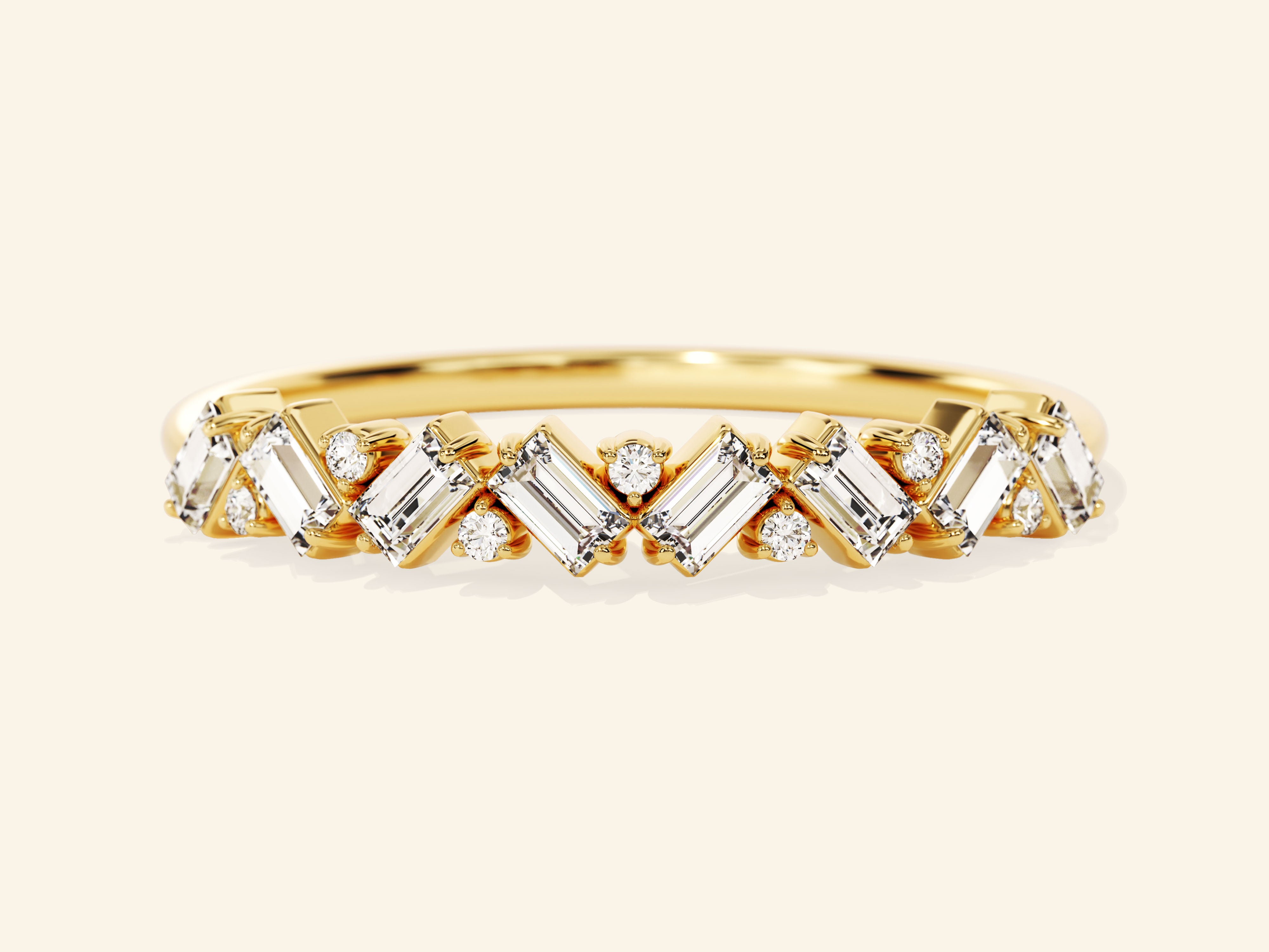 Multi Stone Wedding Band