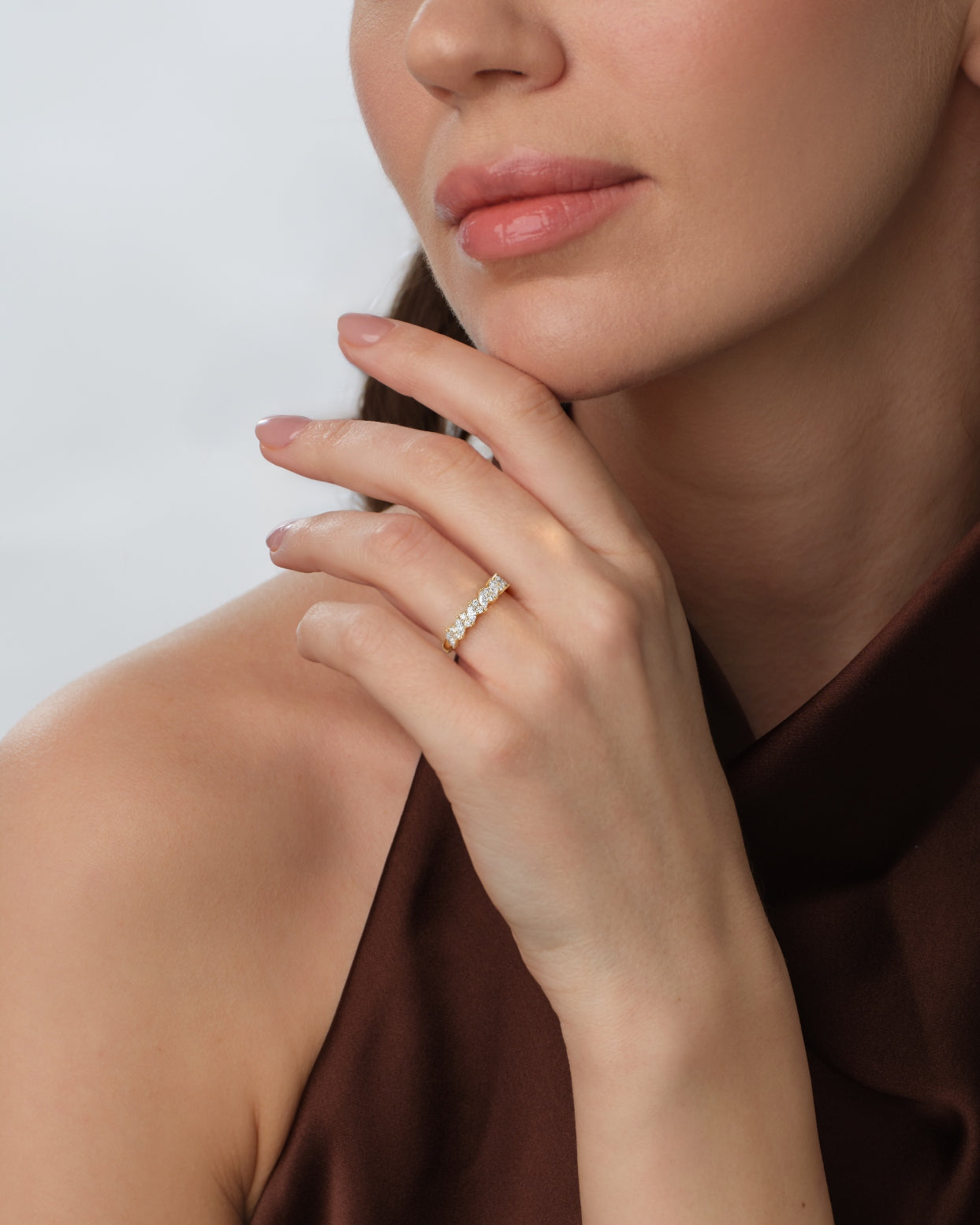 Marquise Bloom Wedding Band (0.90 CT TW)