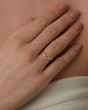 Flush Curved Wedding Band (0.10 CT TW)