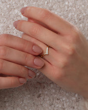 Asymmetric Chevron Wedding Band (0.30 CT TW)
