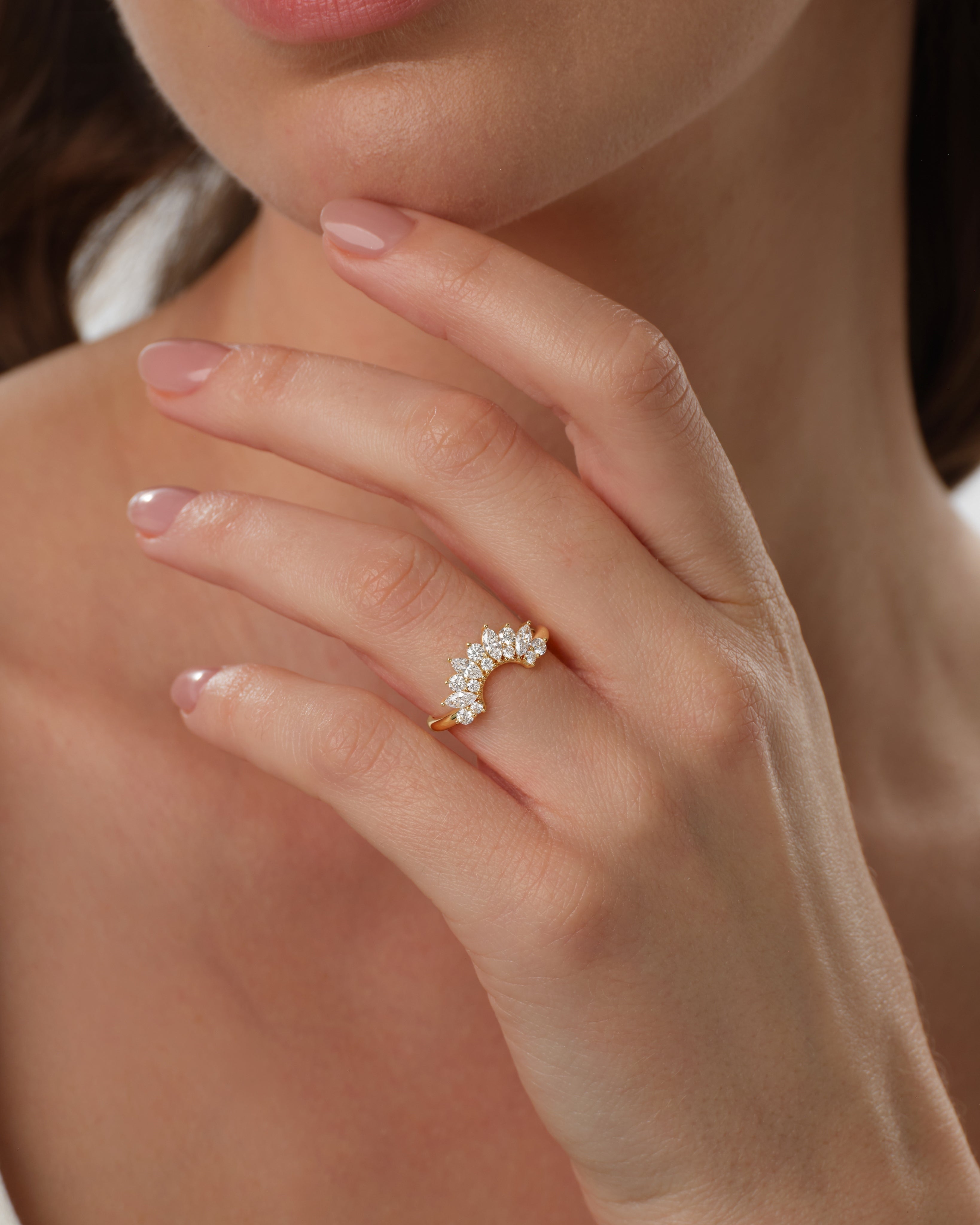 Arched Marquise Wedding Band (0.60 CT TW)