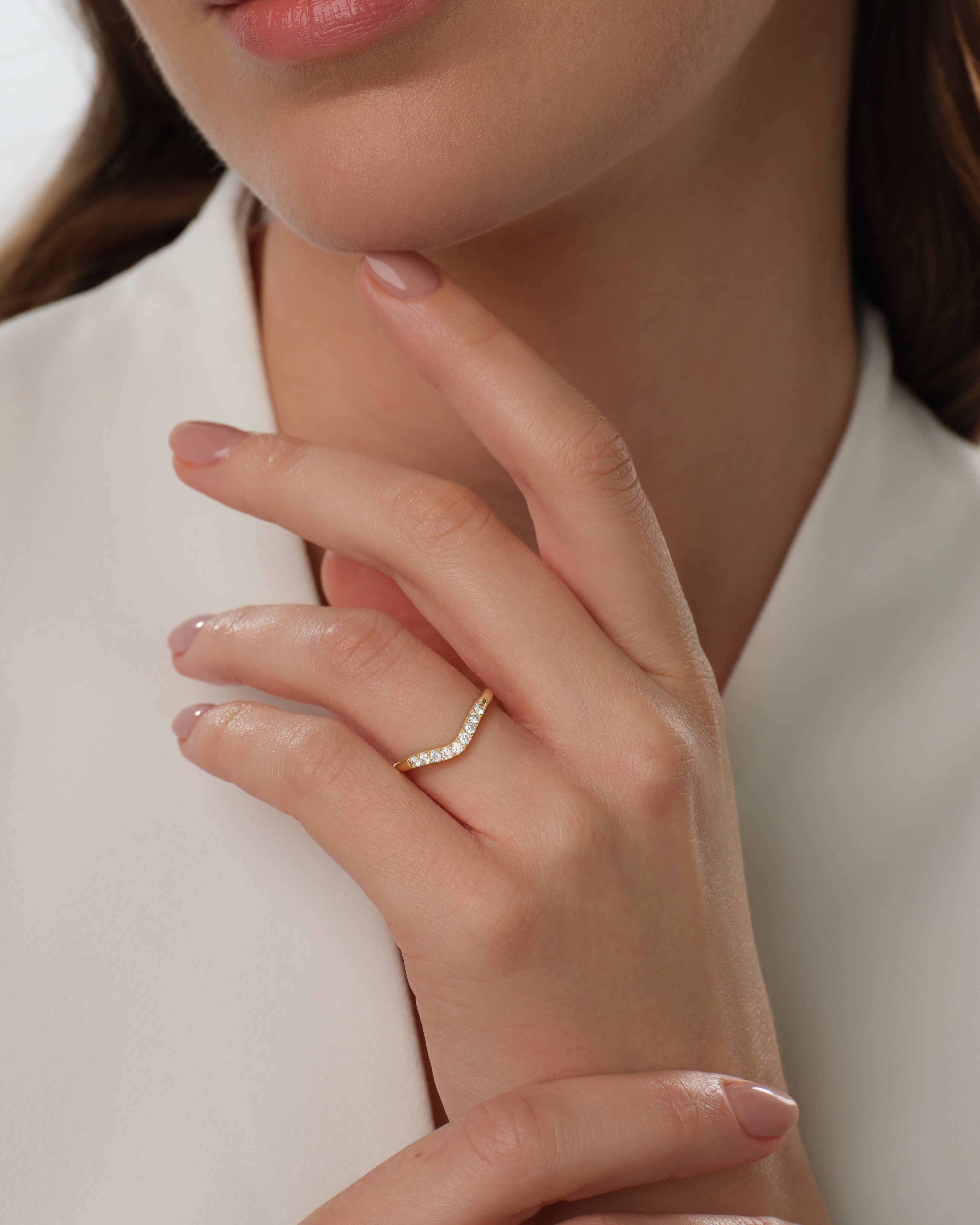 U-Curved Wedding Band