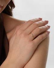 V-Shaped Plain Wedding Band