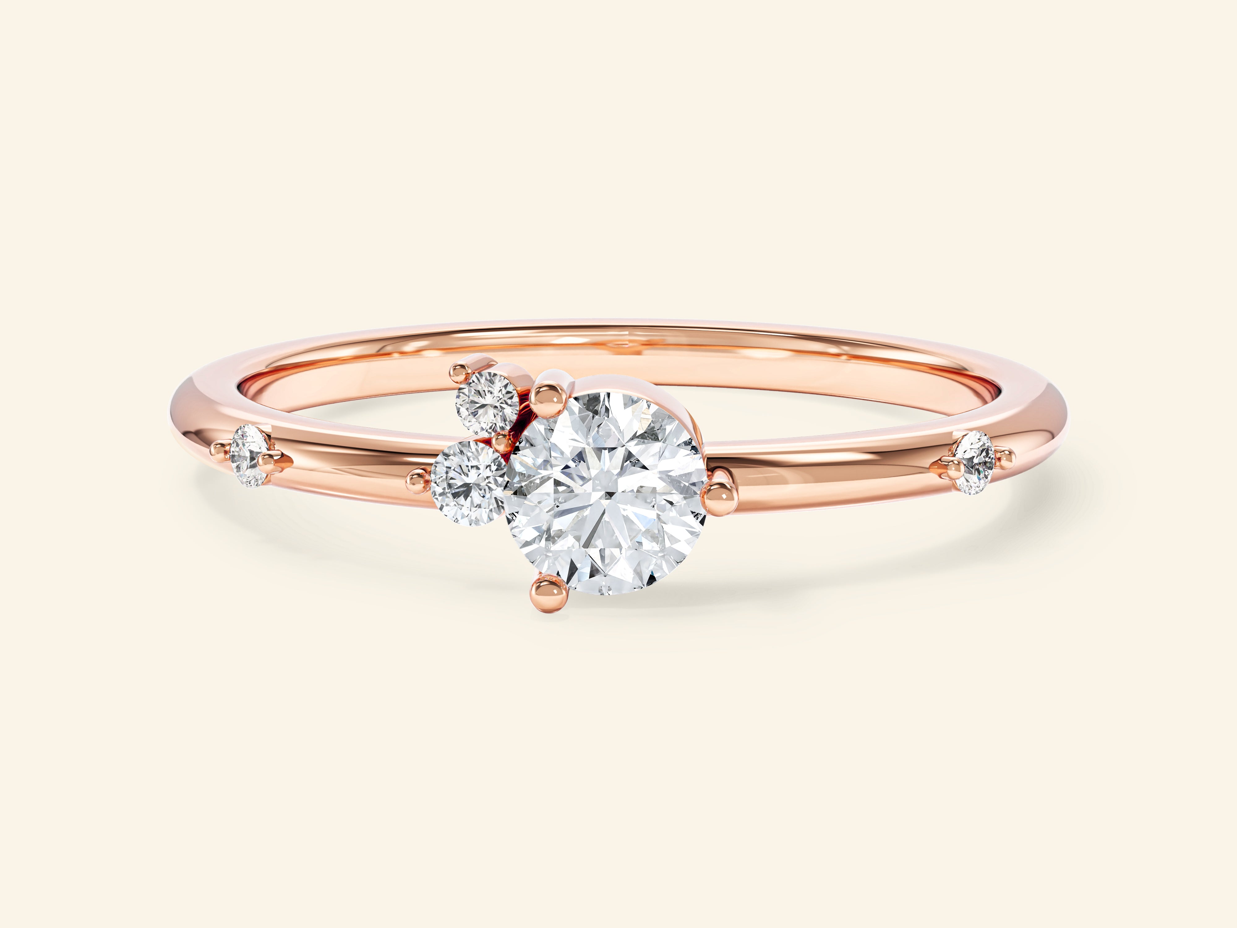 Scattered Gemstone Promise Ring
