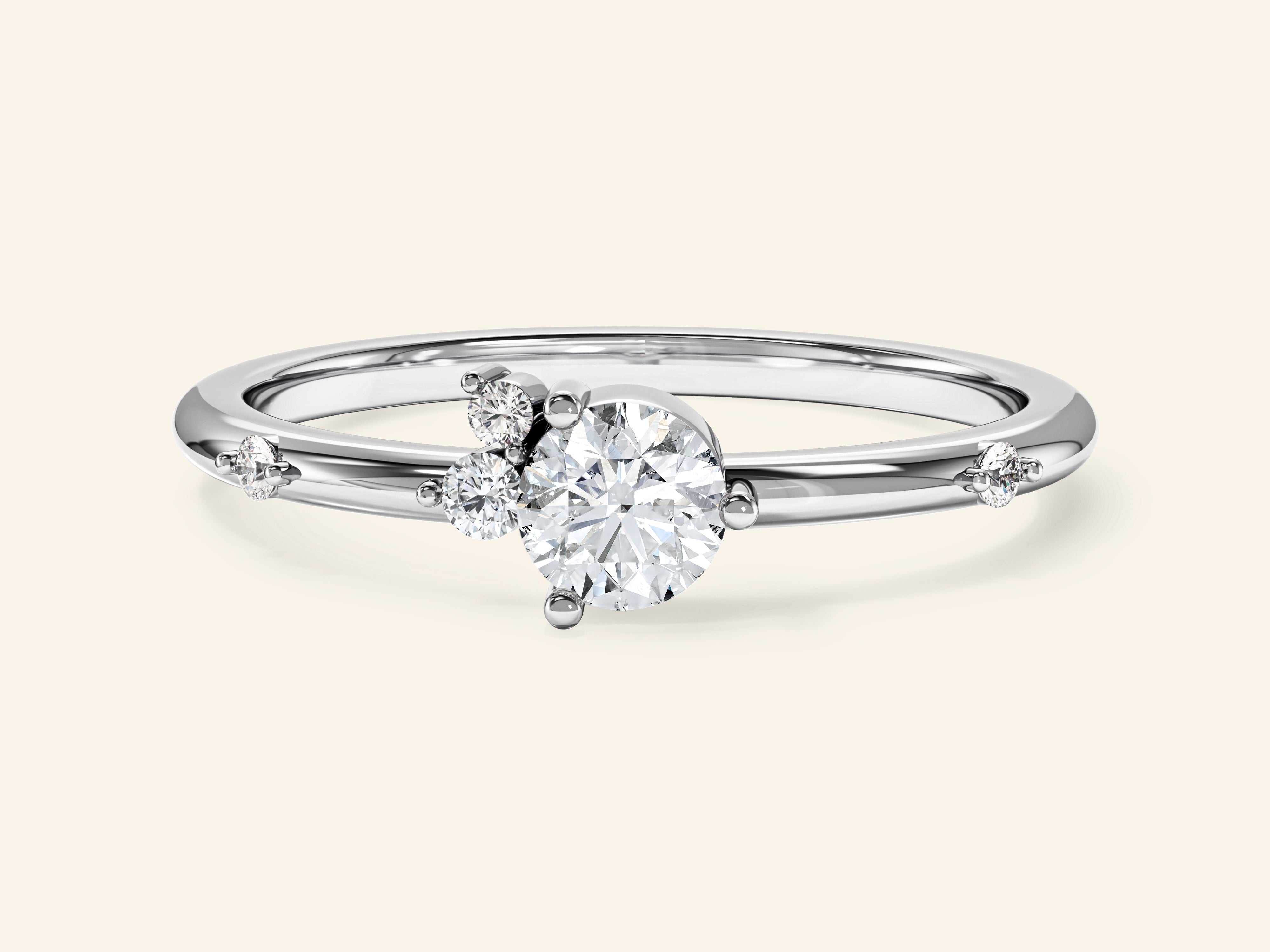 Scattered Gemstone Promise Ring
