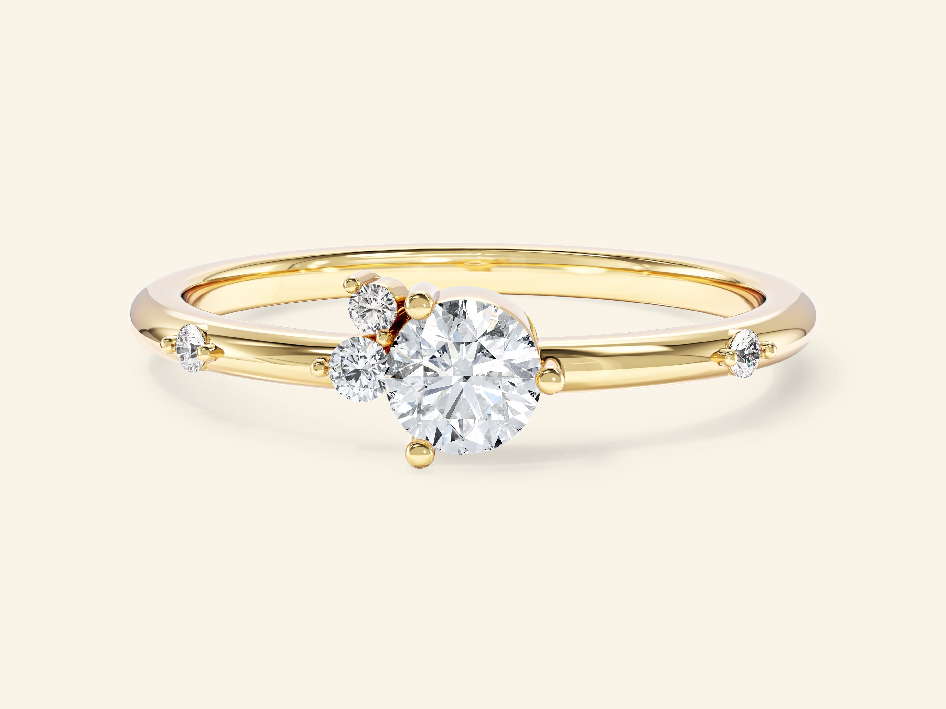 Scattered Gemstone Promise Ring