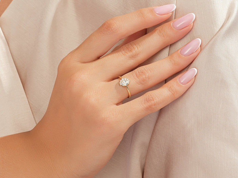 Cluster Gemstone Promise Ring