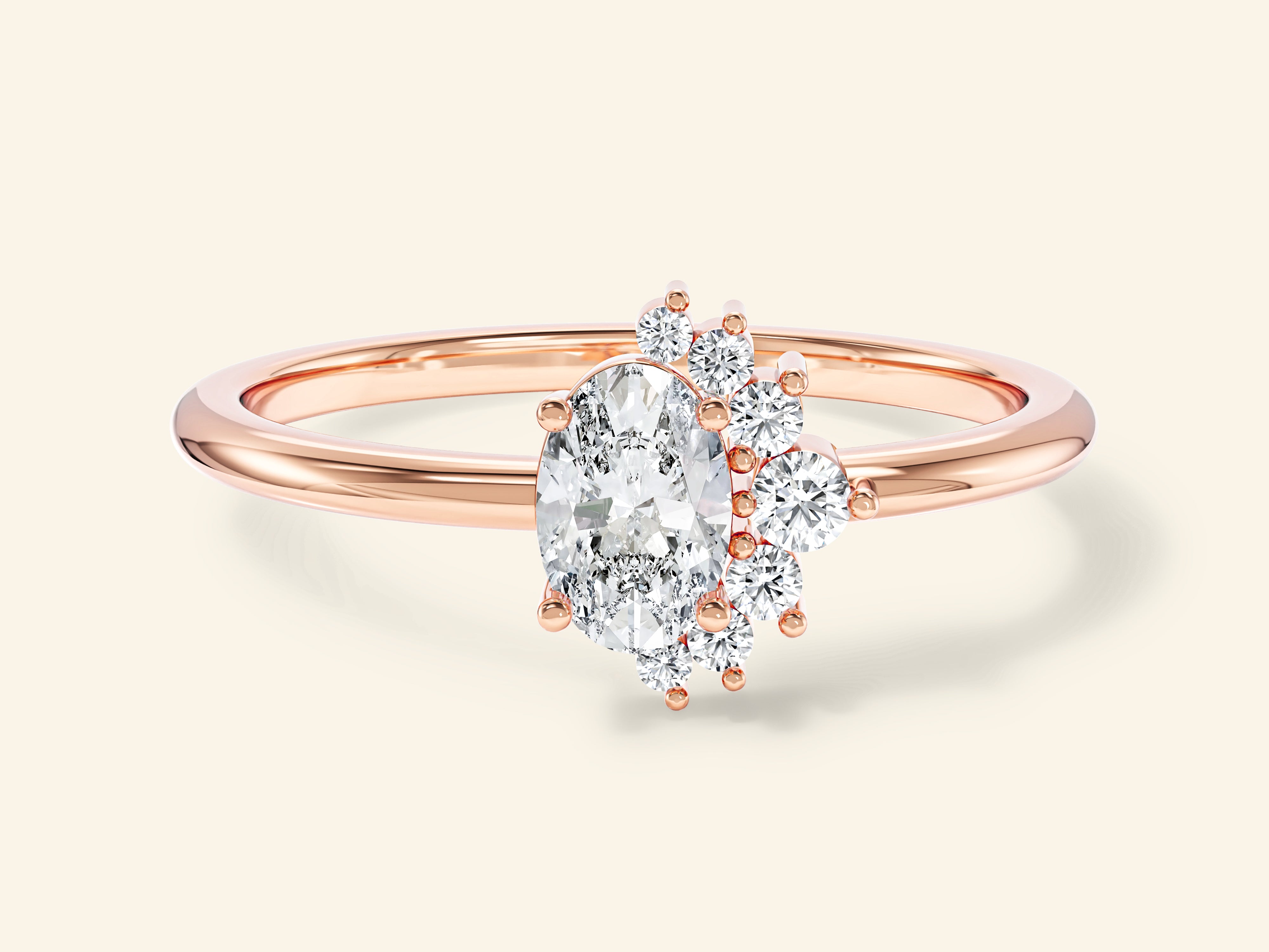 Cluster Gemstone Promise Ring