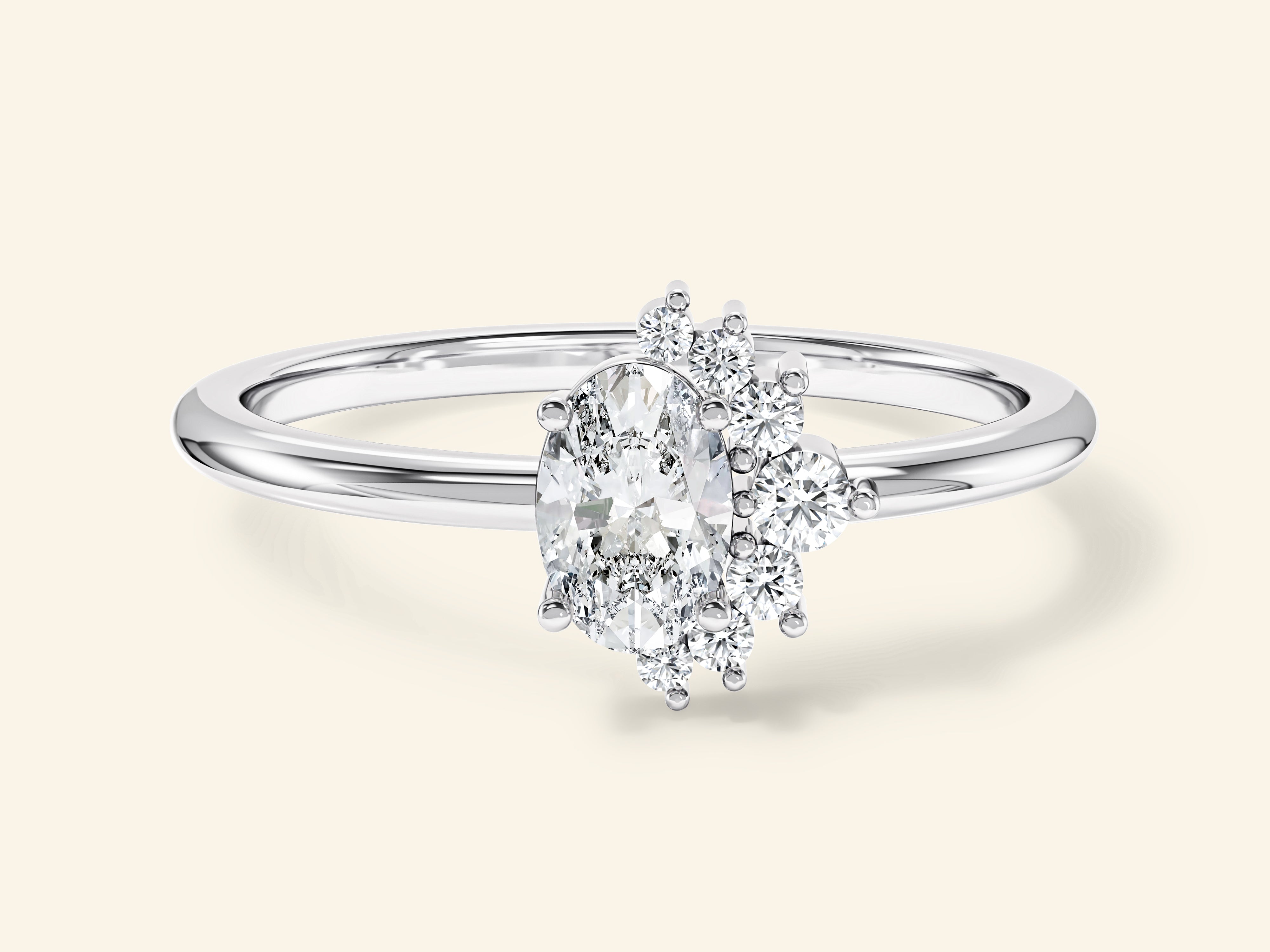 Cluster Gemstone Promise Ring