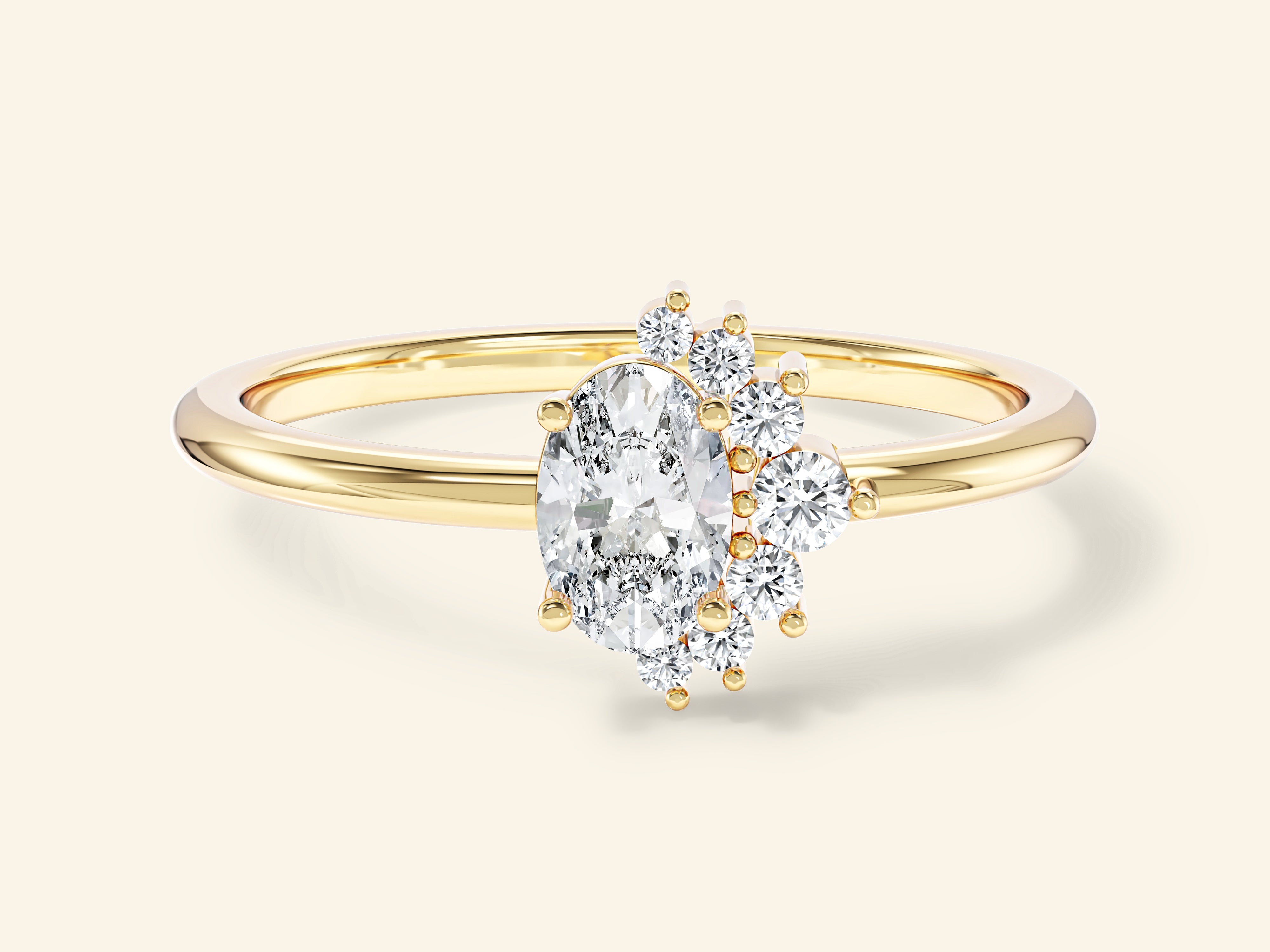 Cluster Gemstone Promise Ring