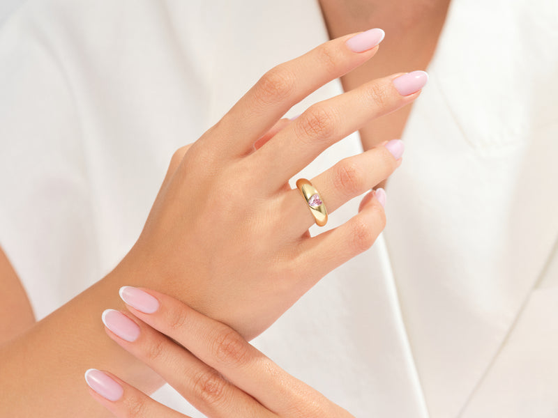 Bold Pink Heart Promise Ring