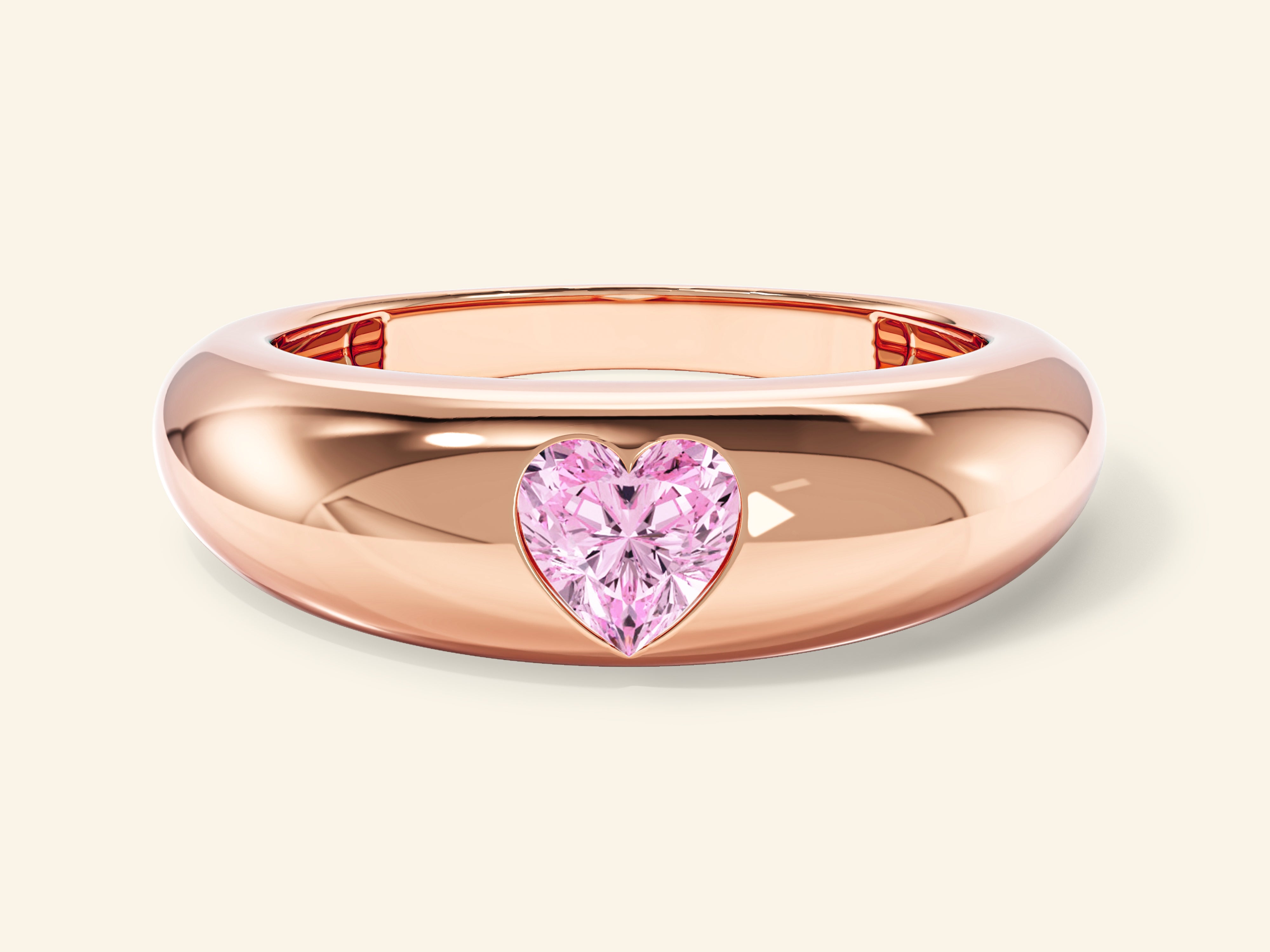 Bold Pink Heart Promise Ring