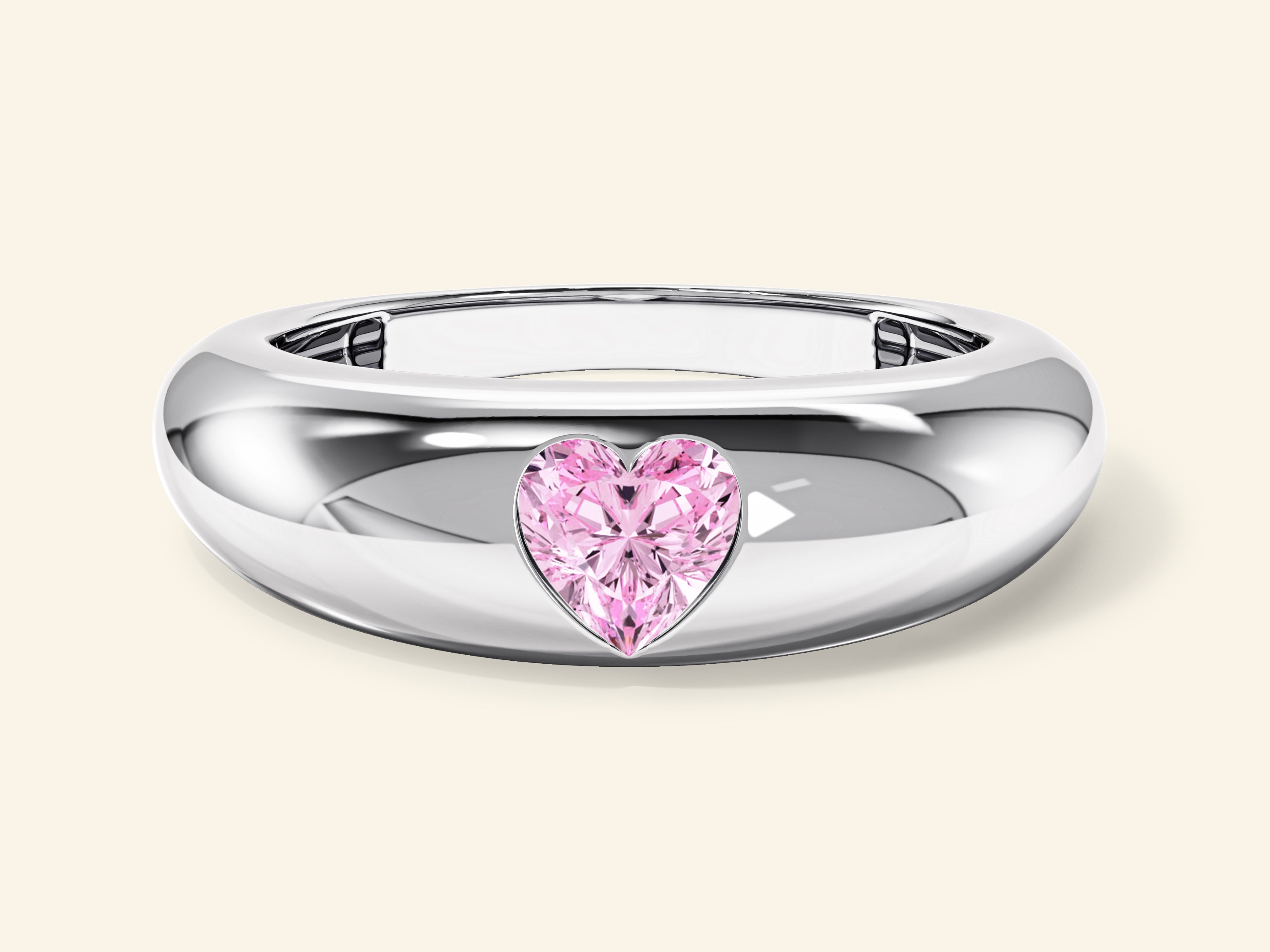 Bold Pink Heart Promise Ring