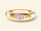 Bold Pink Heart Promise Ring