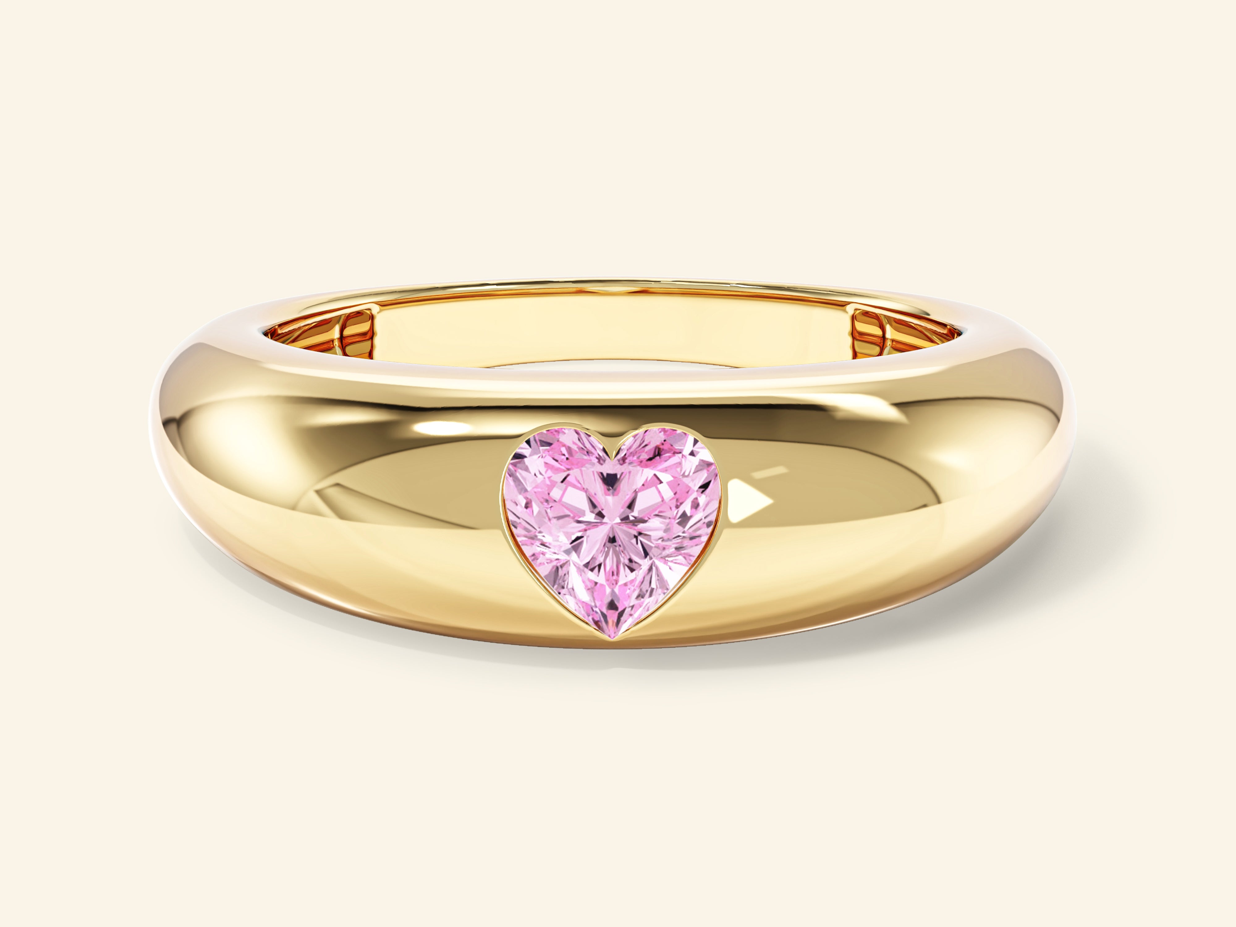 Bold Pink Heart Promise Ring