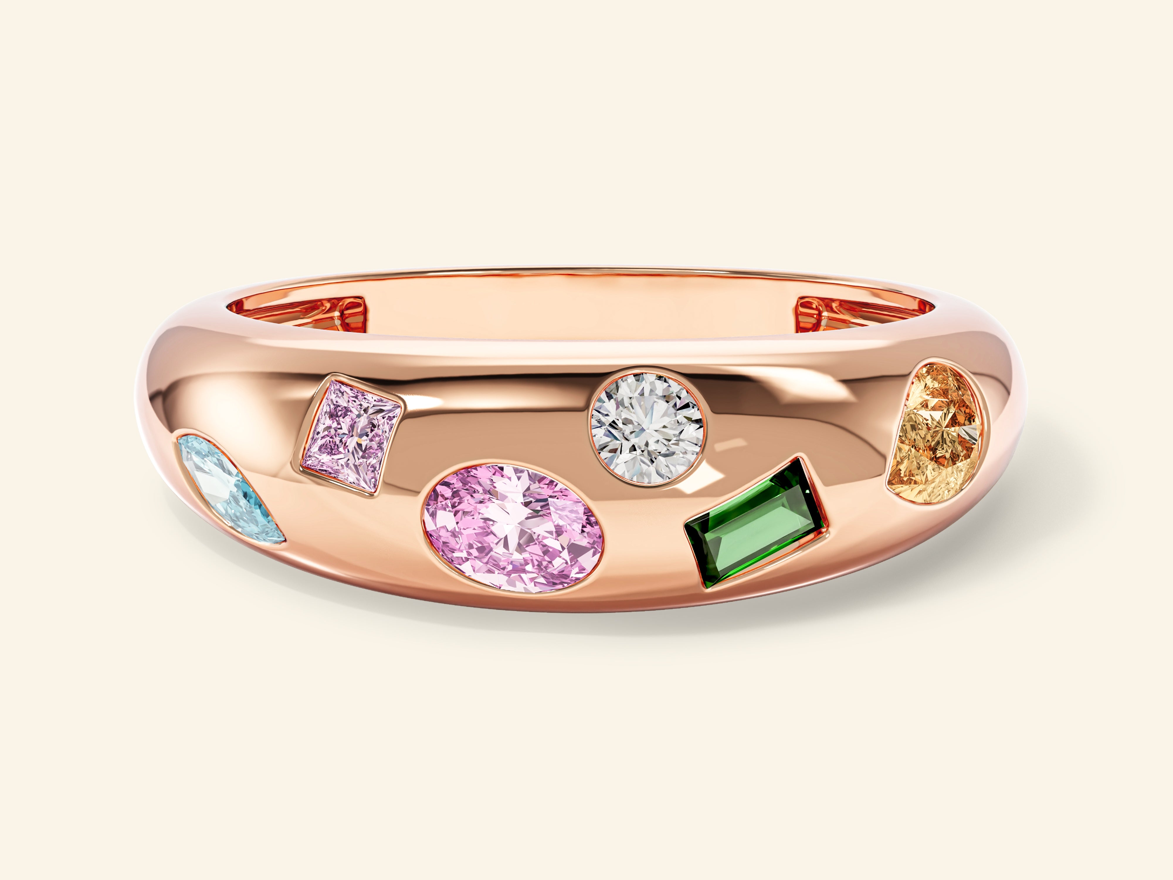 Bold Multistone Promise Ring