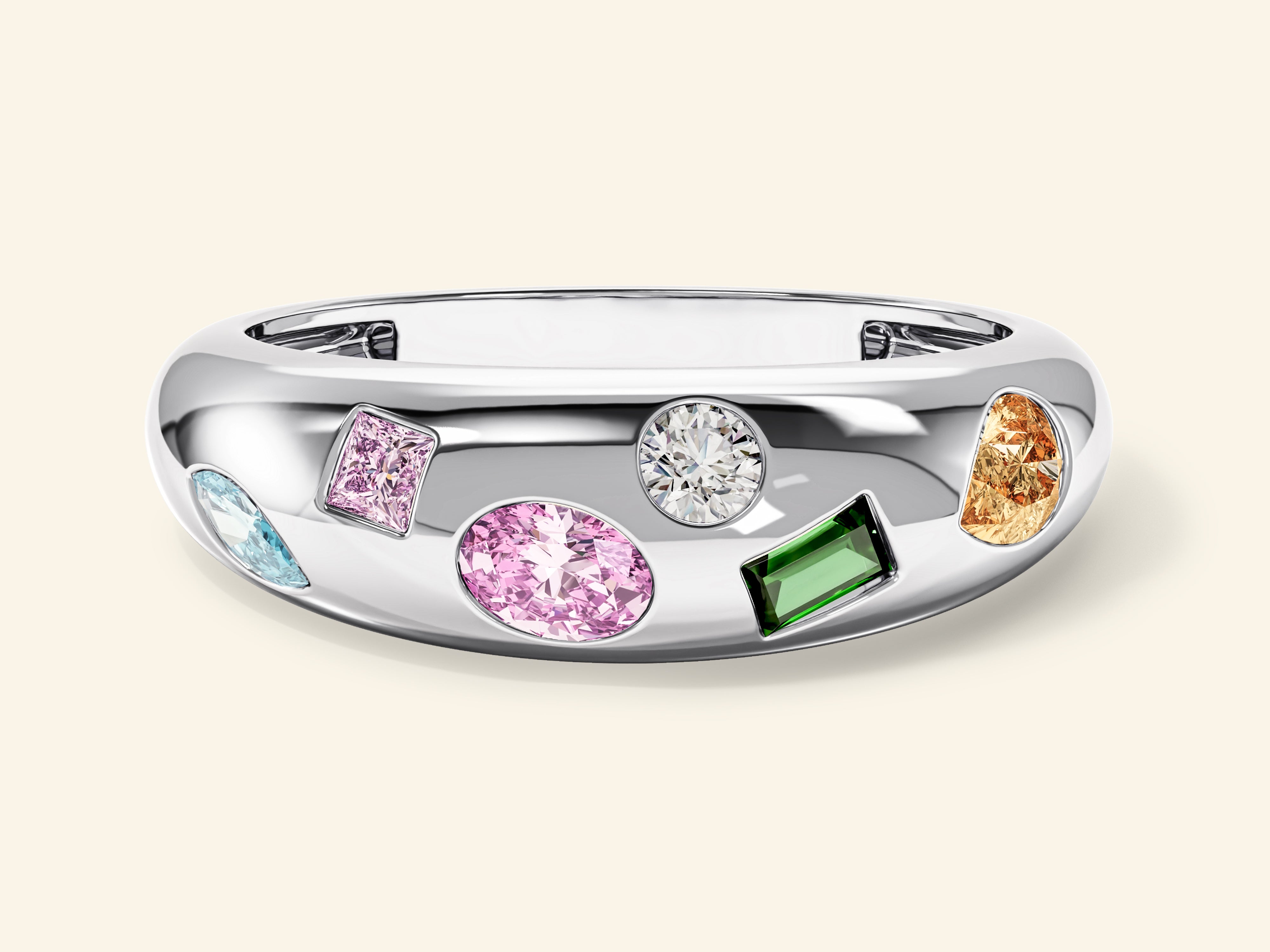 Bold Multistone Promise Ring