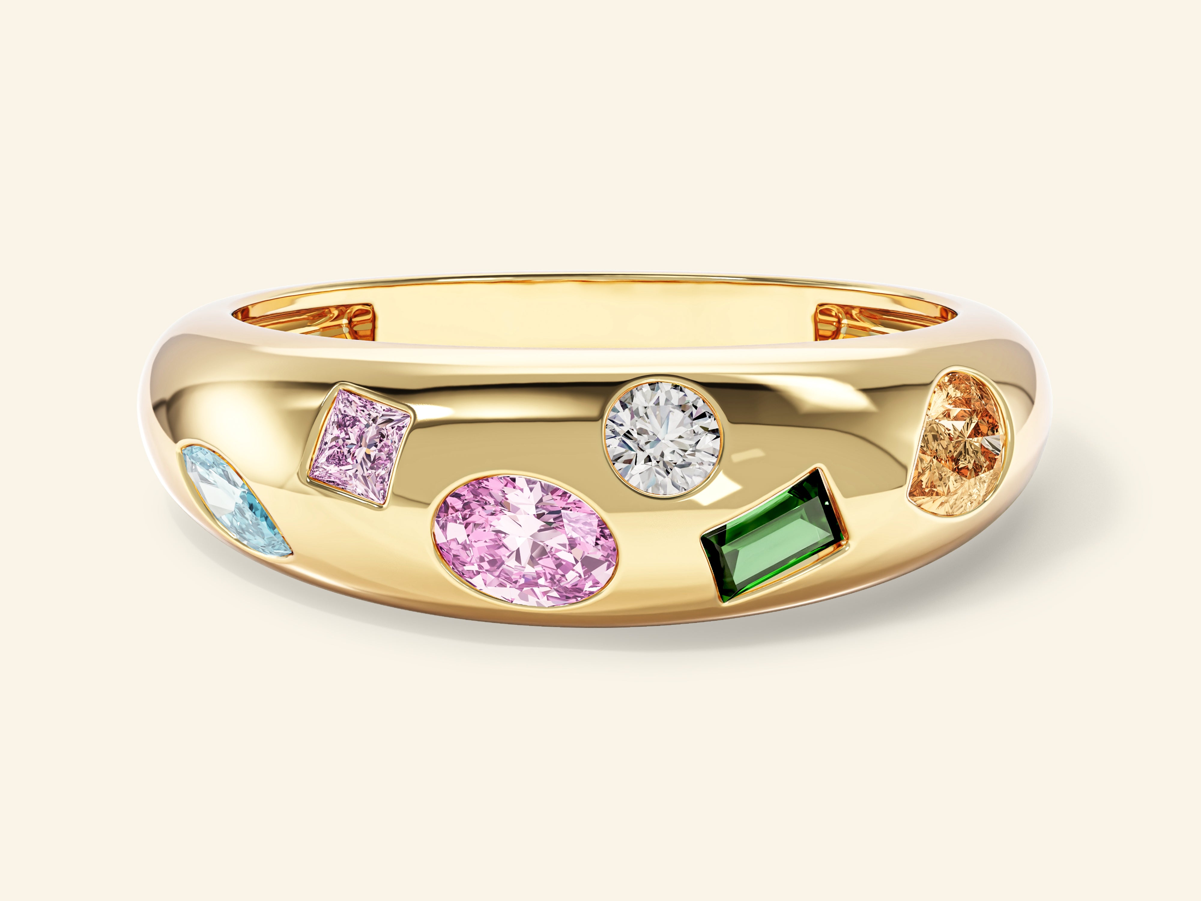Bold Multistone Promise Ring
