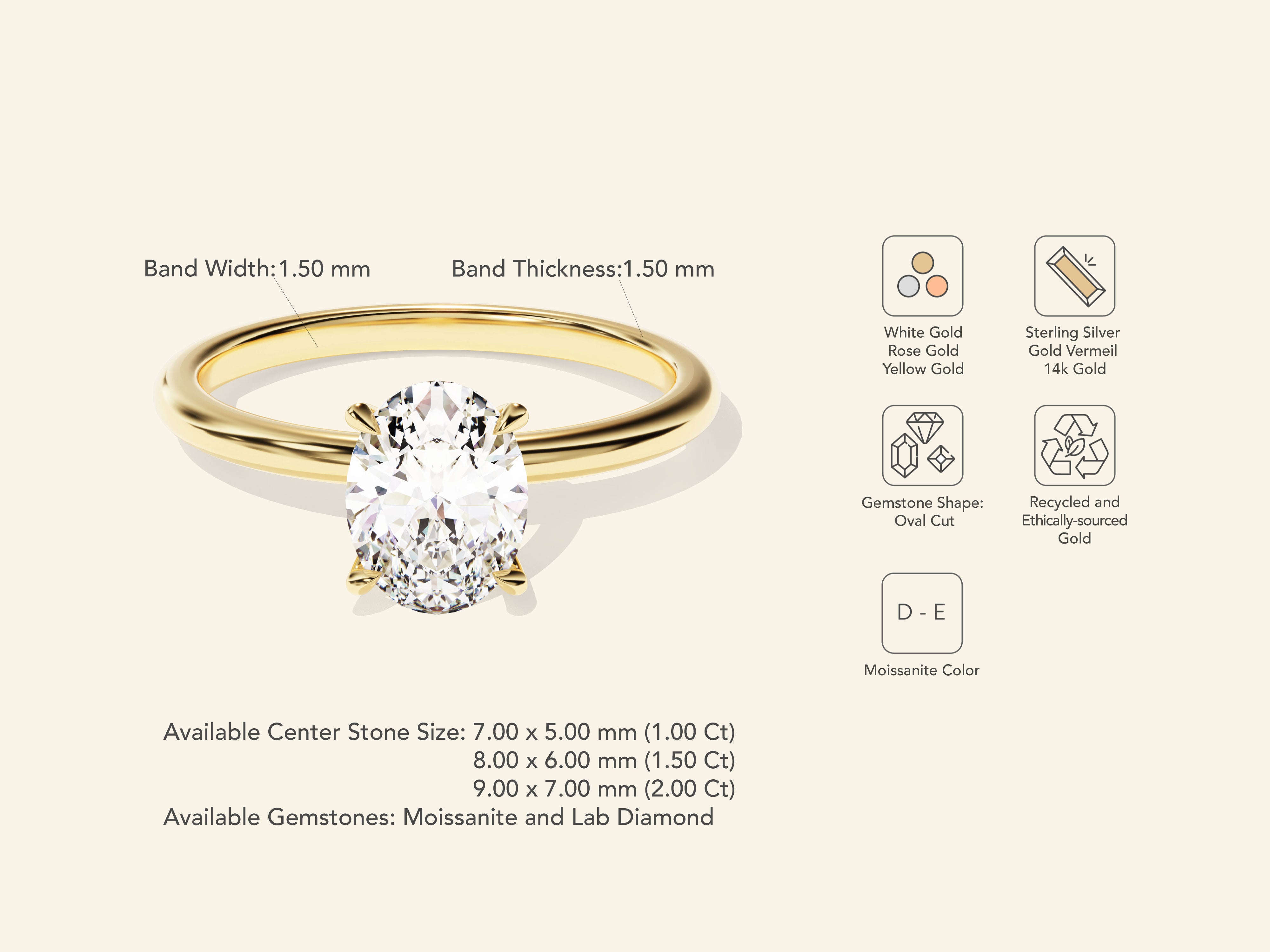 Oval Solitaire Engagement Ring