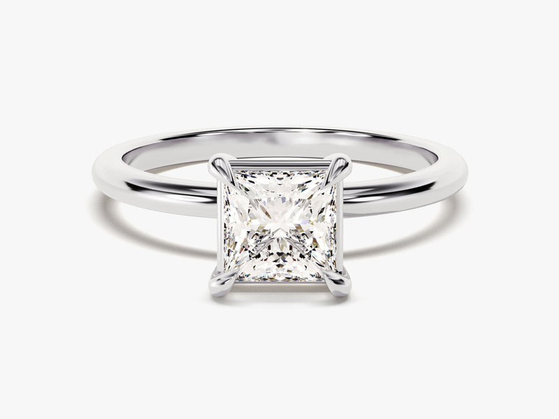 Princess Cut Solitaire Moissanite Engagement Ring (1.00 CT)