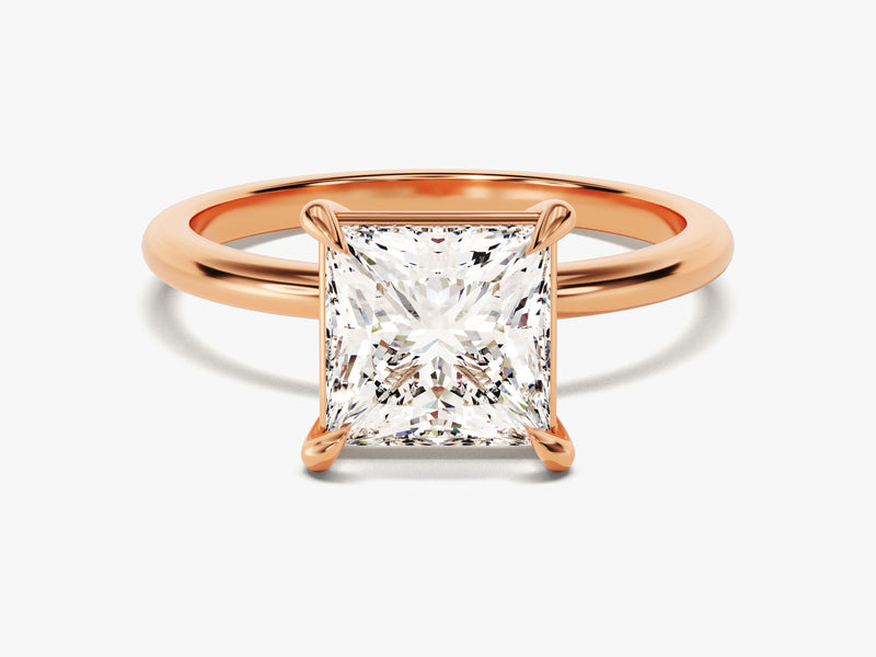 Princess Cut Solitaire Lab Grown Diamond Engagement Ring (2.00 CT)