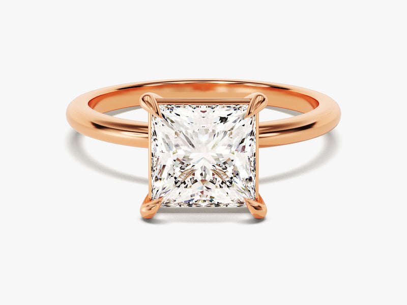 Princess Cut Solitaire Moissanite Engagement Ring (2.00 CT)