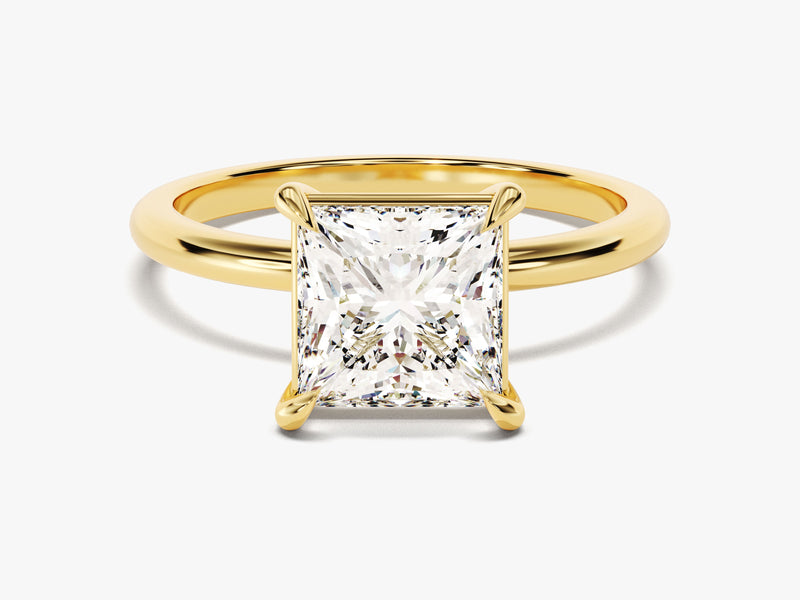 Princess Cut Solitaire Moissanite Engagement Ring (2.00 CT)