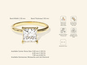 Princess Solitaire Engagement Ring