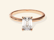 Emerald Solitaire Engagement Ring