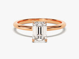 Emerald Cut Solitaire Lab Grown Diamond Engagement Ring (1.00 CT)