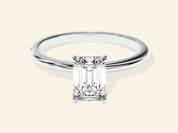 Emerald Solitaire Engagement Ring