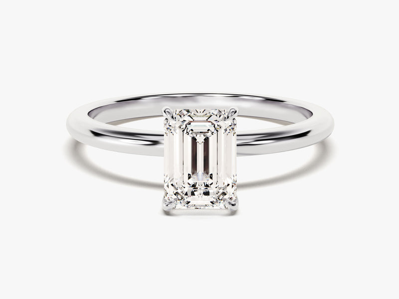 Emerald Cut Solitaire Lab Grown Diamond Engagement Ring (1.00 CT)