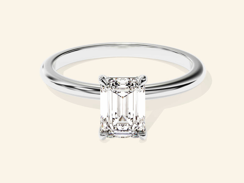 Emerald Solitaire Engagement Ring