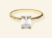 Emerald Solitaire Engagement Ring