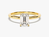 Emerald Cut Solitaire Lab Grown Diamond Engagement Ring (1.00 CT)