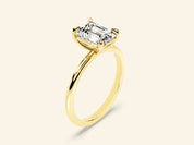Emerald Solitaire Engagement Ring