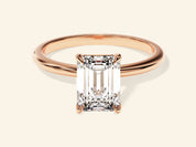 Emerald Solitaire Engagement Ring
