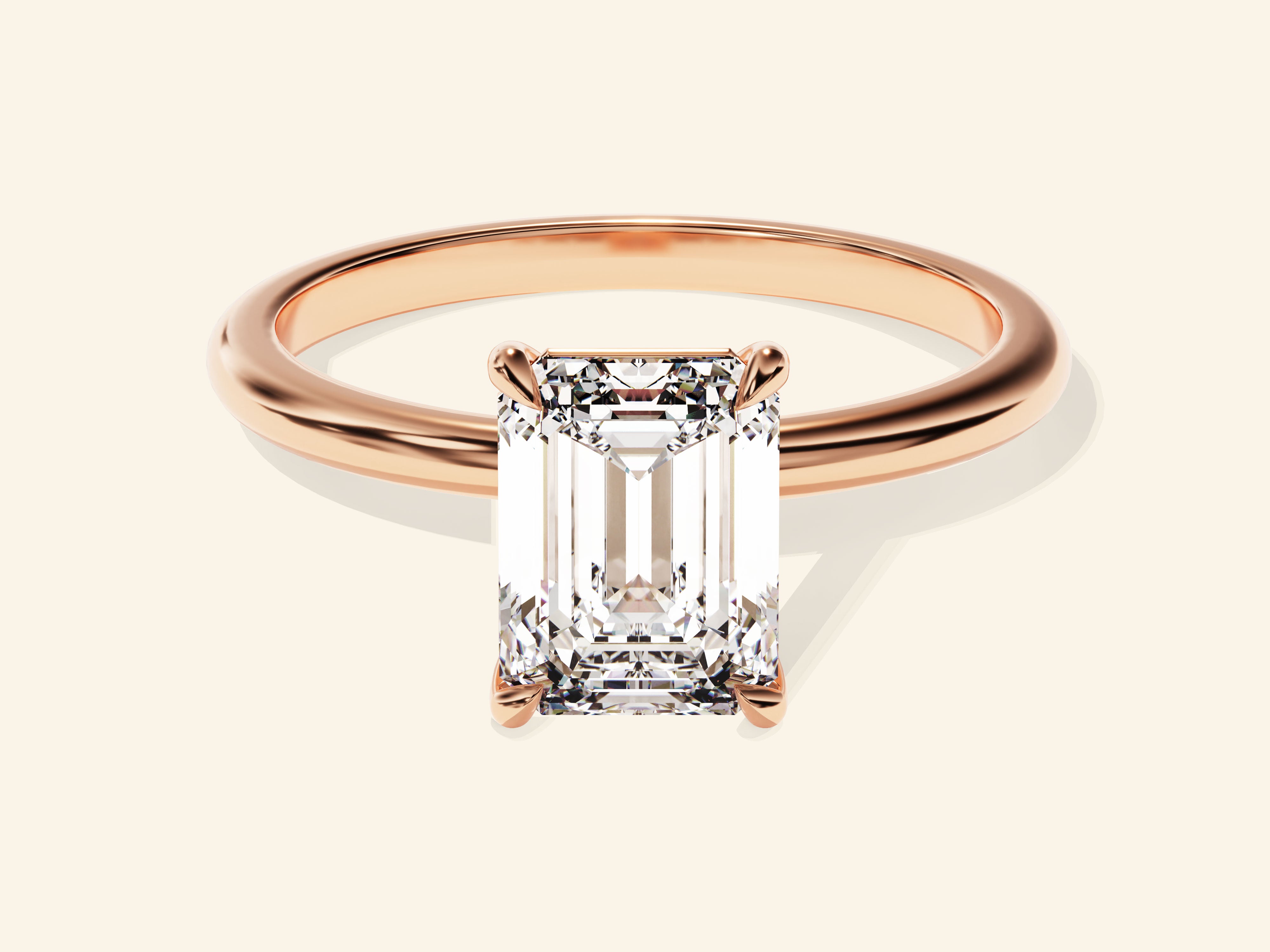 Emerald Solitaire Engagement Ring