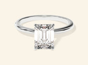 Emerald Solitaire Engagement Ring