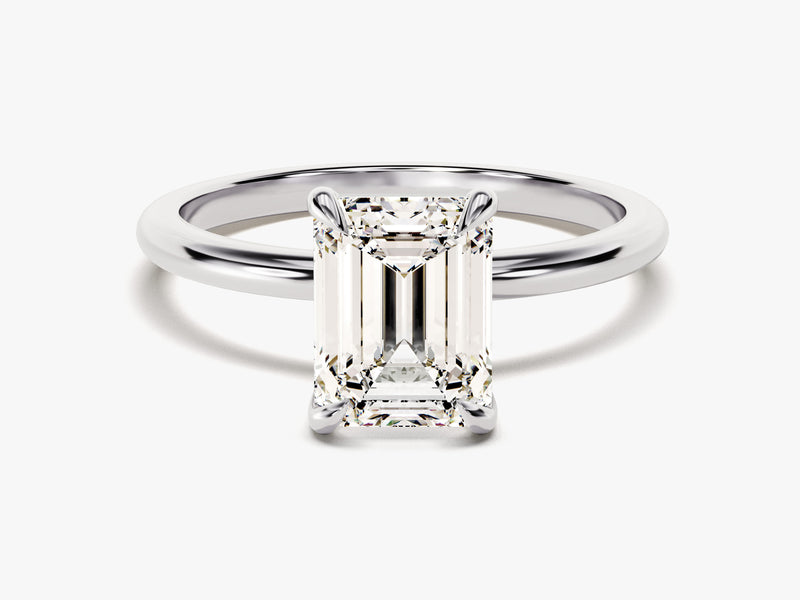 Emerald Cut Solitaire Lab Grown Diamond Engagement Ring (1.50 CT)