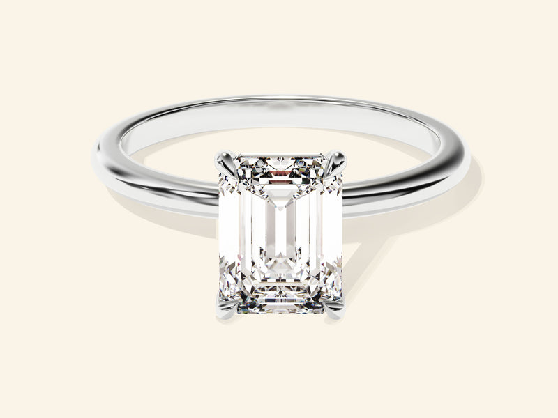 Emerald Solitaire Engagement Ring