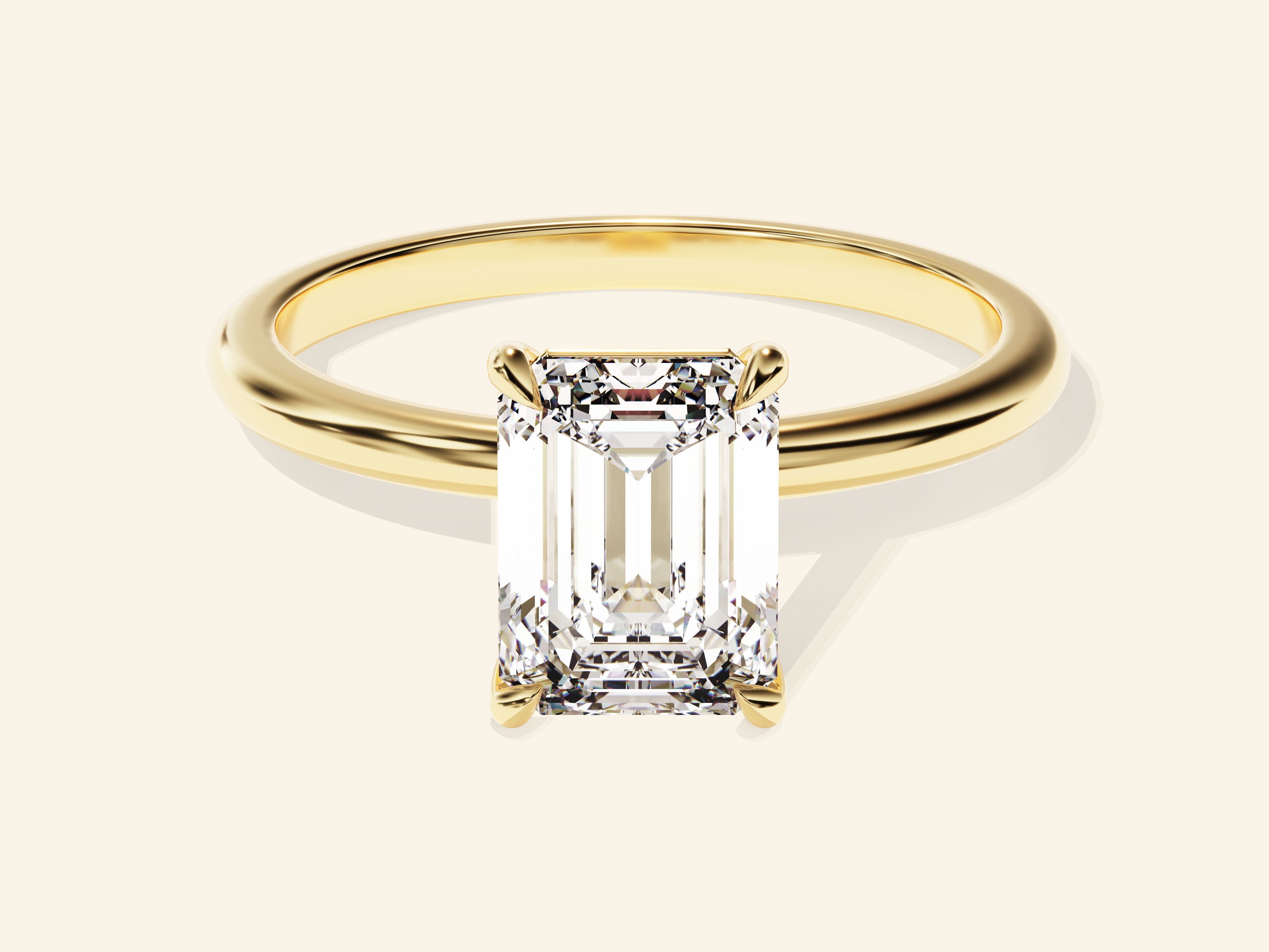 Emerald Solitaire Engagement Ring