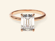 Emerald Solitaire Engagement Ring