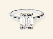 Emerald Solitaire Engagement Ring