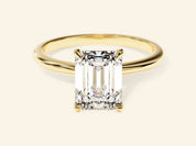 Emerald Solitaire Engagement Ring