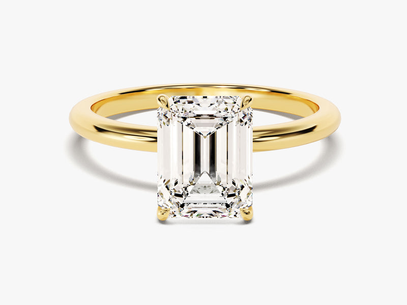 Emerald Cut Solitaire Lab Grown Diamond Engagement Ring (2.00 CT)