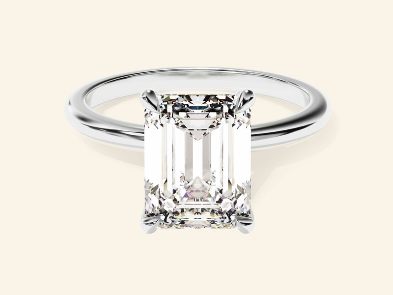 Emerald Solitaire Engagement Ring